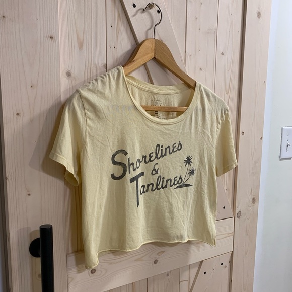 BILLABONG || Light Yellow Cropped Graphic T - Picture 3 of 5